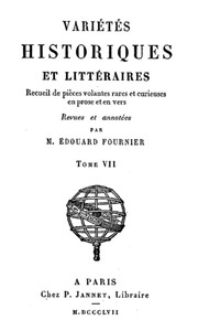 Variétés Historiques et Littéraires (07/10)