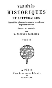 Variétés Historiques et Littéraires (09/10)