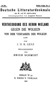 Vertheidigung des Herrn Wieland gegen die Wolken, von dem Verfasser der Wolken