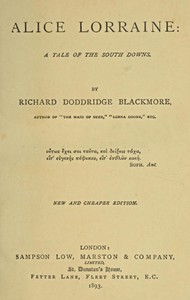 Alice Lorraine: A Tale of the South Downs