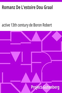 Romanz De L'estoire Dou Graal