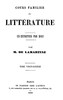 Cours familier de Littérature - Volume 26
