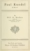 Paul Rundel: A Novel