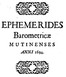 Ephemerides Barometricae Mutinenses (anni M.DC.XCIV)