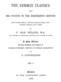 The German Classics from the Fourth to the Nineteenth Century, Vol. 1 (of 2)