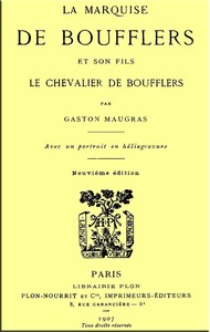La Marquise de Boufflers et son fils, le chevalier de Boufflers