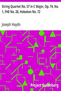 String Quartet No. 57 in C Major, Op. 74, No. 1, FHE No. 28, Hoboken No. 72