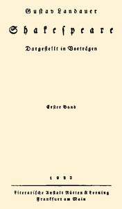 Shakespeare (Volume 1 of 2)