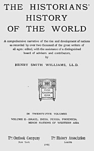 The historians' history of the world in twenty-five volumes, volume 02 :  Israel, India, Persia, Phoenicia, Minor Nations of Western Asia