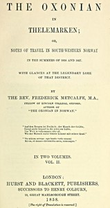 The Oxonian in Thelemarken, volume 2 (of 2)