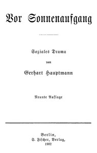 Vor Sonnenaufgang: Soziales Drama