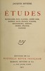 Études: Baudelaire, Paul Claudel, André Gide, Rameau, Bach, Franck, Wagner, Moussorgsky, Debussy, Ingres, Cézanne, Gauguin