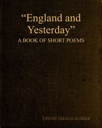 "England and Yesterday": A Book of Short Poems