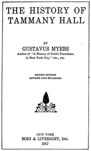 The History of Tammany Hall