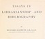 Essays in Librarianship and Bibliography