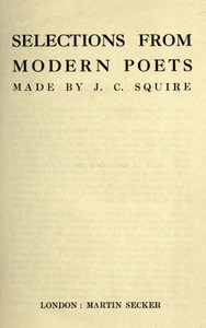 Selections from Modern Poets