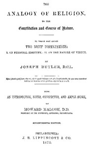 The Analogy of Religion to the Constitution and Course of Nature