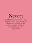 Never: A Hand-Book for the Uninitiated and Inexperienced Aspirants to Refined Society's Giddy Heights and Glittering Attainments.