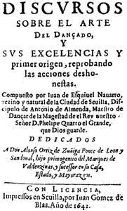 Discursos sobre el arte del dançado