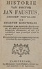 Historie van Doctor Jan Faustus, grooten tooveraer en zwarten konstenaer