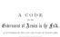 A Code for the Government of Armies in the Field,