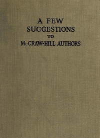A Few Suggestions to McGraw-Hill Authors.