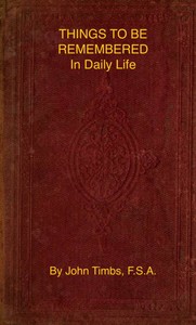 Things to be Remembered in Daily Life
