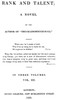 Rank and Talent; A Novel, Vol. 3 (of 3)
