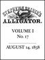 Stephen H. Branch's Alligator, Vol. 1 no. 17, August 14, 1858