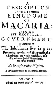 A Description of the Famous Kingdome of Macaria