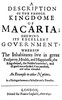 A Description of the Famous Kingdome of Macaria