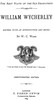 William Wycherley [Four Plays]