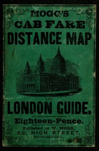 Mogg's Cab Fare Distance Map and London Guide.