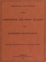 Manual of Style Governing Composition and Proof Reading in the Government Printing Office
