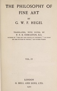 The Philosophy of Fine Art, volume 4 (of 4)