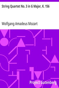 String Quartet No. 3 in G Major, K. 156