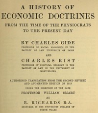 A history of economic doctrines :  from the time of the physiocrats to the present day