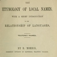 The Etymology of Local Names