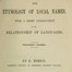 The Etymology of Local Names