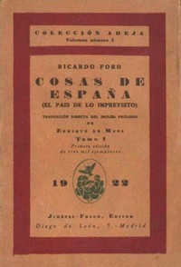Cosas de España; tomo 1
