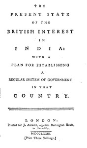 The Present State of the British Interest in India