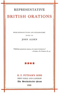 Representative British Orations Volume 4 (of 4)