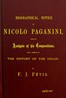Biographical notice of Nicolo Paganini