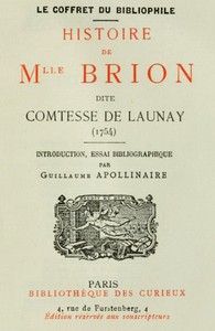 Histoire de Mlle Brion dite Comtesse de Launay (1754)