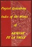 Index of the Project Gutenberg Works of Antoine de La Salle