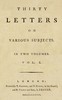 Thirty Letters on Various Subjects, Vol. 1 (of 2)