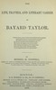 The Life, Travels, and Literary Career of Bayard Taylor
