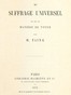 Du suffrage universel et de la manière de voter