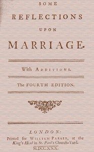 Some Reflections Upon Marriage.