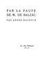 Par la faute de M. de Balzac